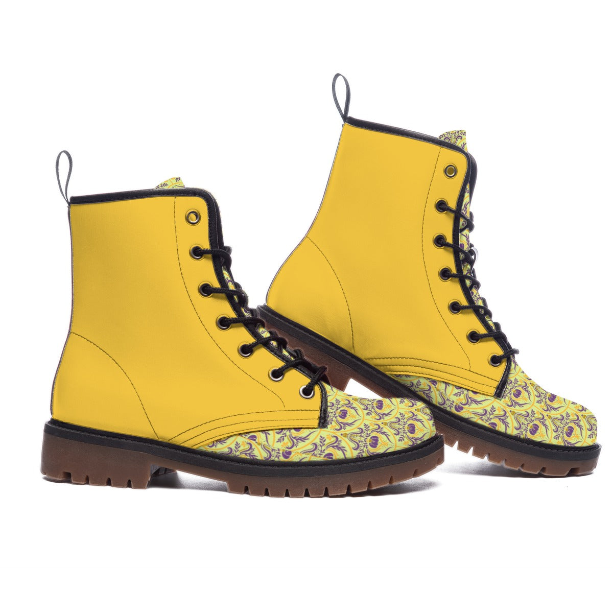 Alien Skull Lace-Up Boots