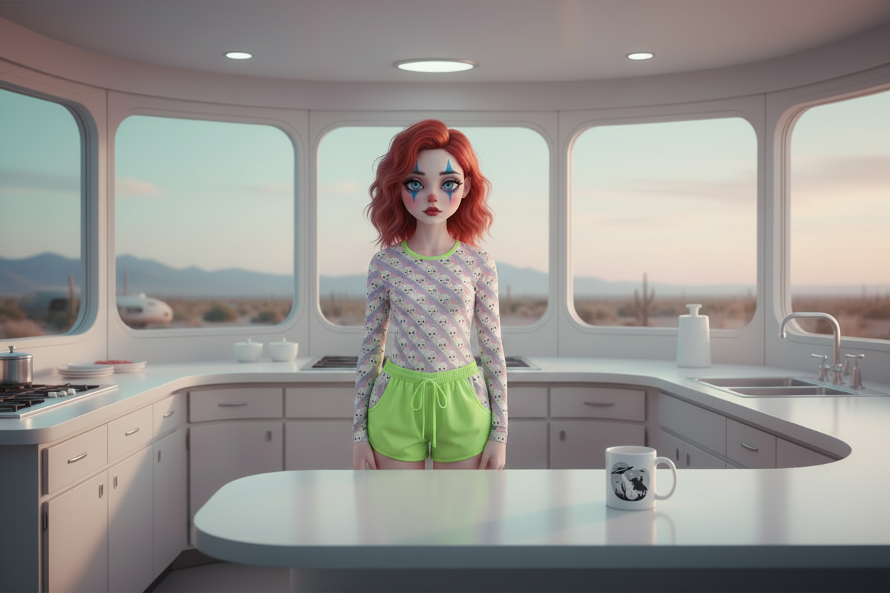 Siren in Alien Doll Outfit
